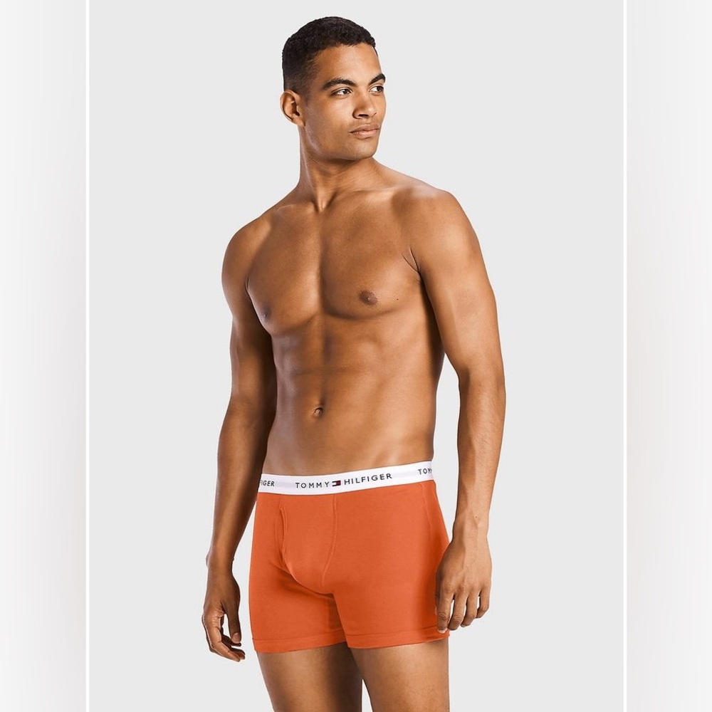 Tommy Hilfiger Orange Boxer Briefs with Elastic Waistband